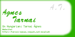 agnes tarnai business card